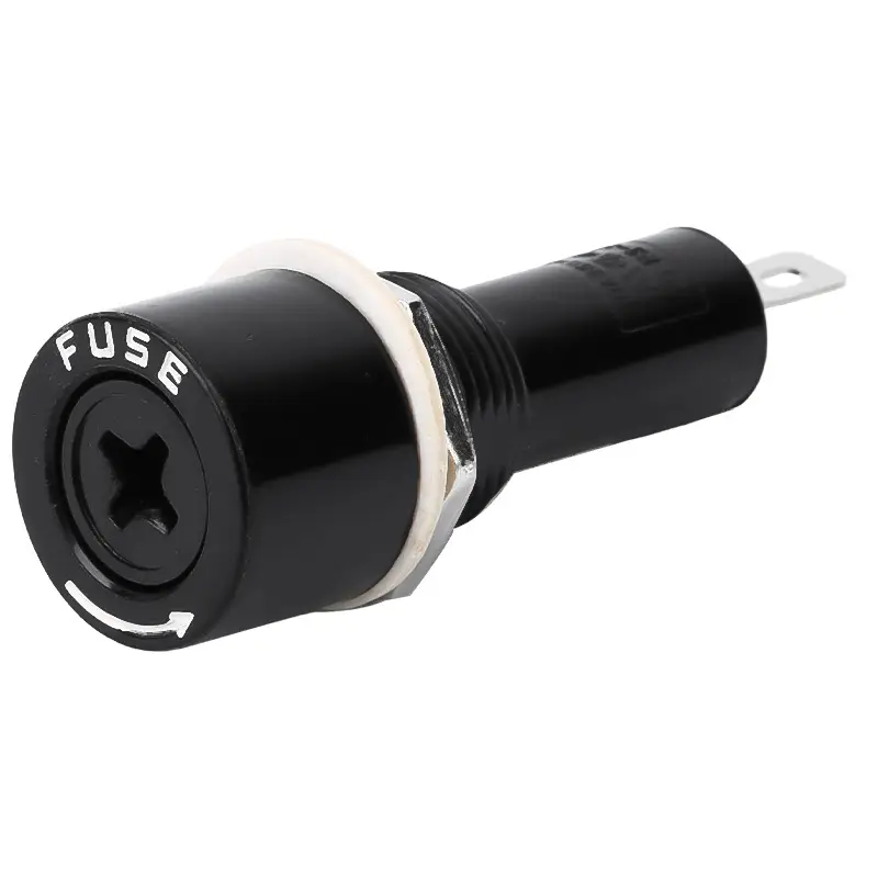 R3‑22 Panel Mount Fuse Holder,10A 250V AC DC for 6×30mm Glass & Ceramic Fuse Tube