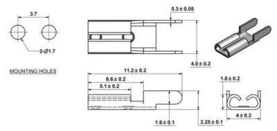 GF‑717 Vertical Mini Blade Fuse Clip