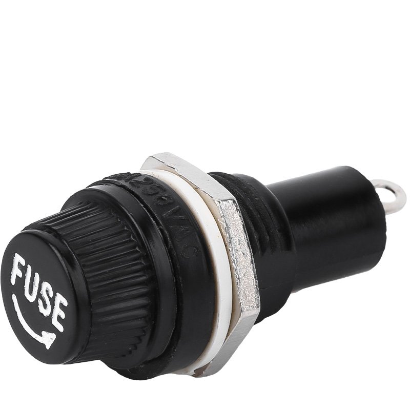 R3-12 5x20mm Bakelite Panel Mount Fuse Holder (Round Hole Terminal) R3-12 5x20mm Bakelite Panel Mount Fuse Holder (Round Hole Terminal)