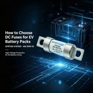 GFEFUSE H14FE60 60A 500V DC high voltage fuse, How to Choose DC Fuses for EV Battery Packs