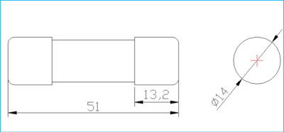 H14FD 14X51 semiconductor fast-acting fuse